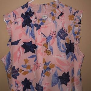 Fun ruffled cap sleeve J.Crew blouse